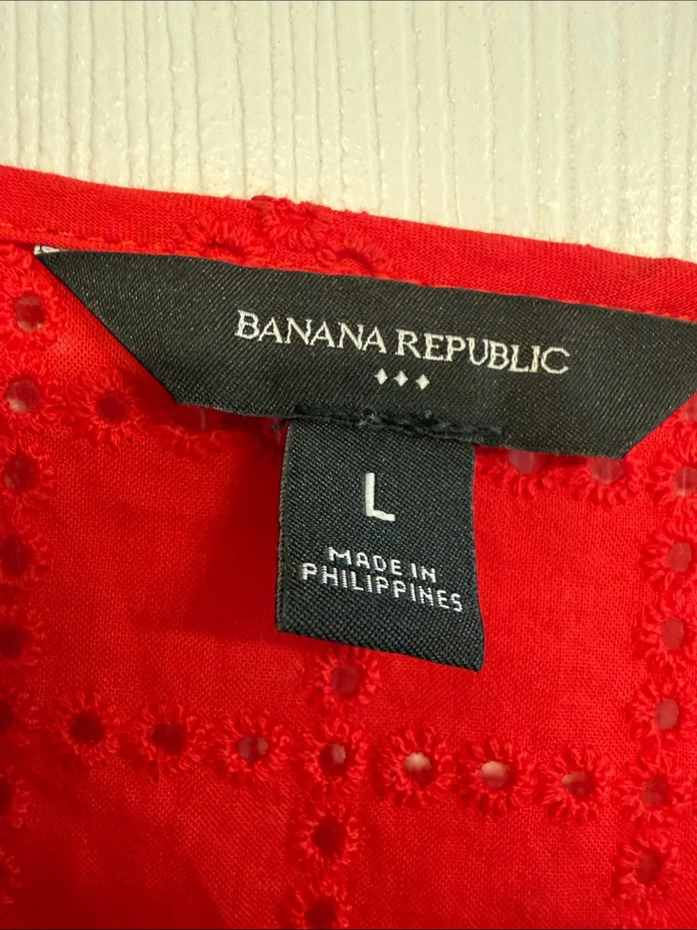 Banana Republic red eyelet